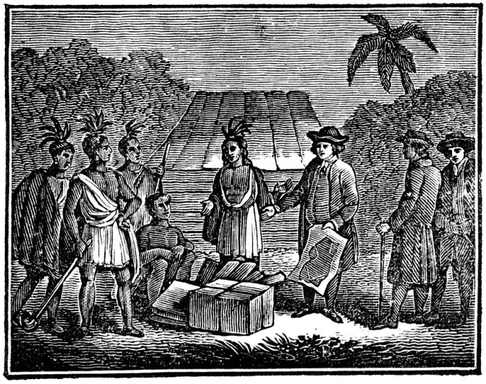 Framed Print : William Penn with Native Americans, English Quaker colonist, 1830 Framed Print : William Penn with Native Americans, English Quaker colonist, 1830