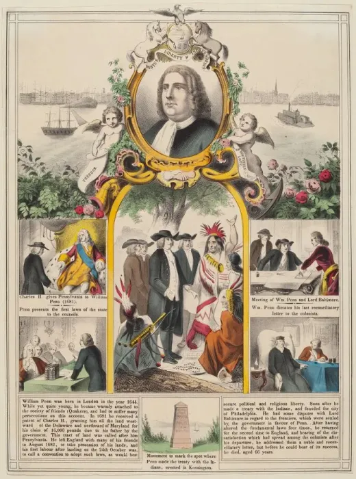 Framed Print : William Penns History. Creator: Unknown Framed Print : William Penns History. Creator: Unknown