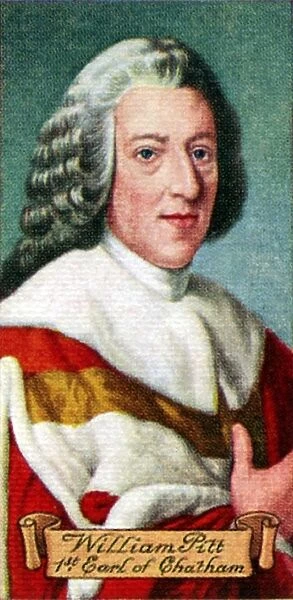 William Pitt, 1st Earl of Chatham, taken from a series of cigarette cards, 1935