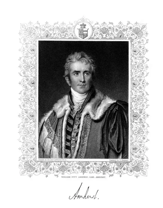 Framed Print : William Pitt Amherst, 1st Earl Amherst, British statesman and diplomat, 19th century. Artist:s Freeman Framed Print : William Pitt Amherst, 1st Earl Amherst, British statesman and diplomat, 19th century. Artist:s Freeman