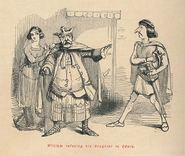 William refusing his Daughter to Edwin, c1860, (c1860). Artist: John Leech