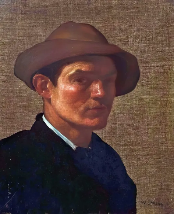 Framed Print : William Strang, Self Portrait, c1882. Creator: William Strang Framed Print : William Strang, Self Portrait, c1882. Creator: William Strang