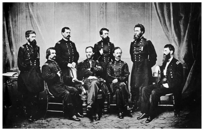 Framed Print : William Tecumseh Sherman and his Generals, American Civil War, 1865 (1955) Framed Print : William Tecumseh Sherman and his Generals, American Civil War, 1865 (1955)