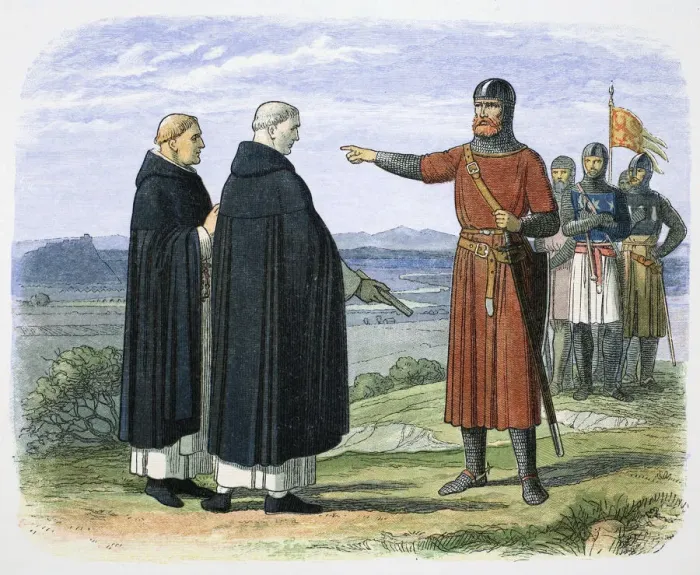 Framed Print : William Wallace rejects the English proposals, 1297 (1864) Framed Print : William Wallace rejects the English proposals, 1297 (1864)