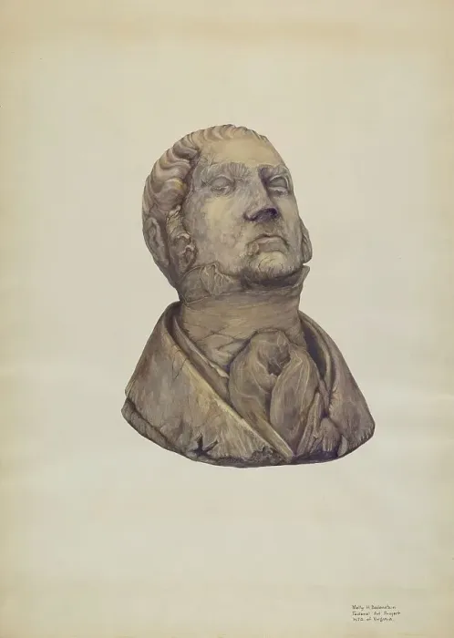 Framed Print : William Wirt Figurehead, c. 1938. Creator: Molly Bodenstein Framed Print : William Wirt Figurehead, c. 1938. Creator: Molly Bodenstein