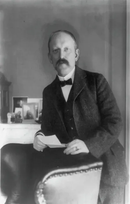 Framed Print : William Woodville Rockhill, half-length portrait, standing, facing left, between 1890 and 1910. Creator: Frances Benjamin Johnston Framed Print : William Woodville Rockhill, half-length portrait, standing, facing left, between 1890 and 1910. Creator: Frances Benjamin Johnston