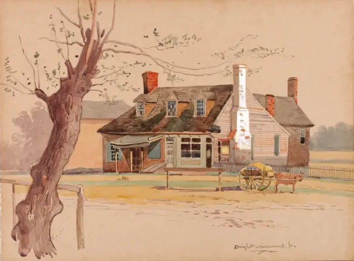 Framed Print : Williamsburg Post Office, ca. 1890. Creator: Dwight Williams Framed Print : Williamsburg Post Office, ca. 1890. Creator: Dwight Williams