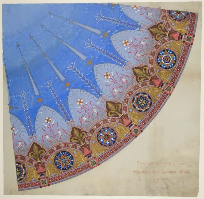 Framed Print : Williamsburg Savings Bank, Brooklyn, New York, Dome Decoration, 1873 Framed Print : Williamsburg Savings Bank, Brooklyn, New York, Dome Decoration, 1873