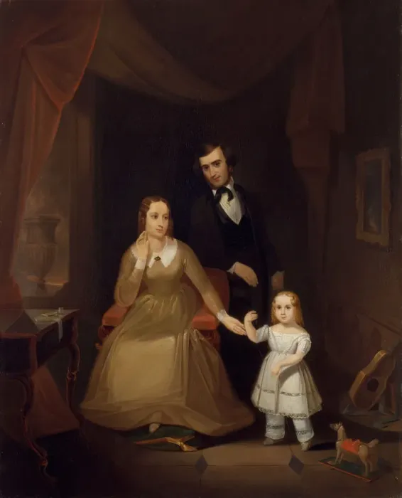 Framed Print : The Williamson Family, ca. 1841-42. Creator: John Mix Stanley Framed Print : The Williamson Family, ca. 1841-42. Creator: John Mix Stanley