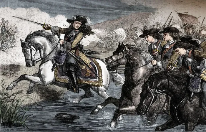 Framed Print : Willliam III. At the Boyne, 1690, (c1880) Framed Print : Willliam III. At the Boyne, 1690, (c1880)