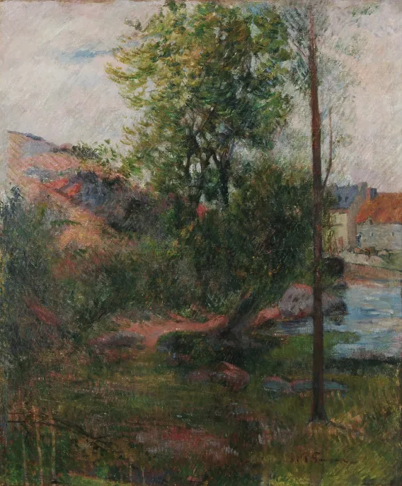 Framed Print : Willow by the Aven, 1888. Creator: Gauguin, Paul Eugene Henri (1848-1903) Framed Print : Willow by the Aven, 1888. Creator: Gauguin, Paul Eugene Henri (1848-1903)