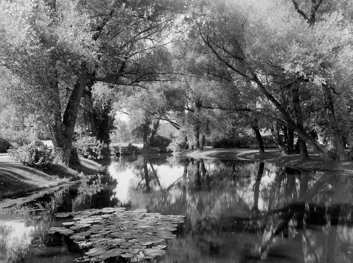 Framed Print : Willow Brook, home of Zenas Crane, Dalton, Mass. (c1909?). Creator: Unknown Framed Print : Willow Brook, home of Zenas Crane, Dalton, Mass. (c1909?). Creator: Unknown