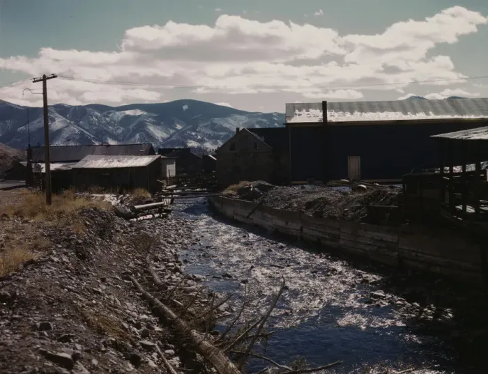 Framed Print : Willow Creek, Creede, Colorado, 1942. Creator: Andreas Feininger Framed Print : Willow Creek, Creede, Colorado, 1942. Creator: Andreas Feininger