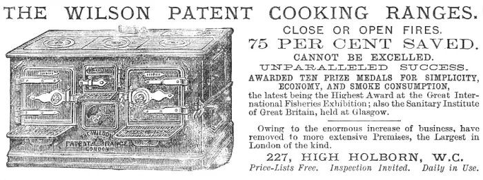 Framed Print : The Wilson Patent Cooking Ranges, 1883. Creator: Unknown Framed Print : The Wilson Patent Cooking Ranges, 1883. Creator: Unknown