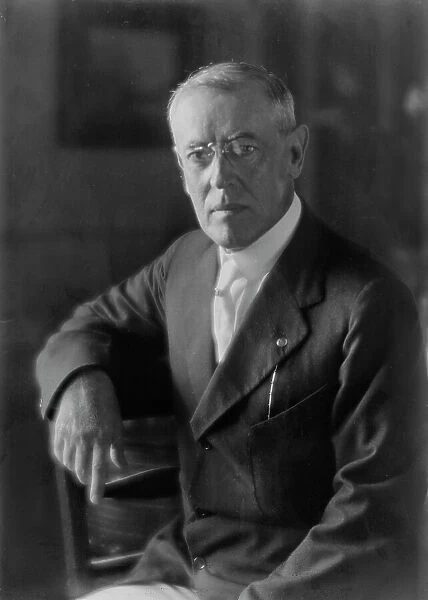 Wilson, Woodrow, President, portrait photograph, 1916. Creator: Arnold Genthe