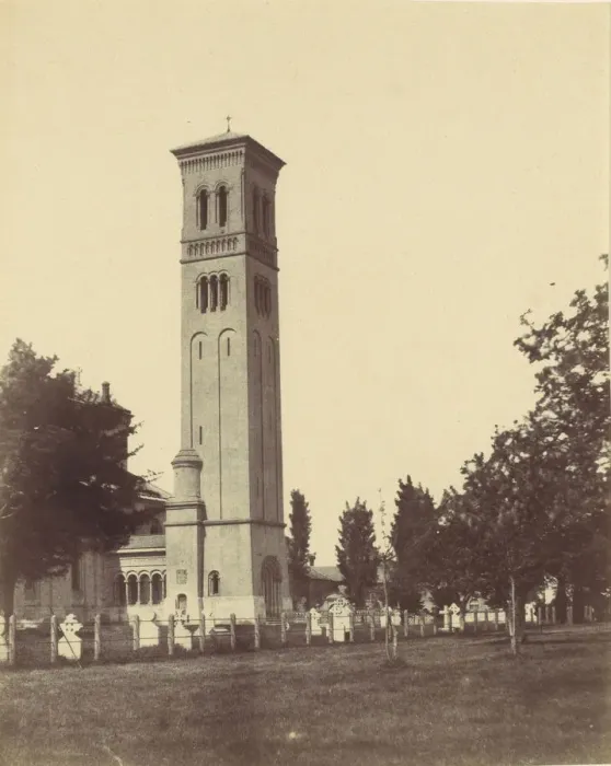 Framed Print : Wilton Church, East End and Bell Tower, 1850s. Creator: Unknown Framed Print : Wilton Church, East End and Bell Tower, 1850s. Creator: Unknown