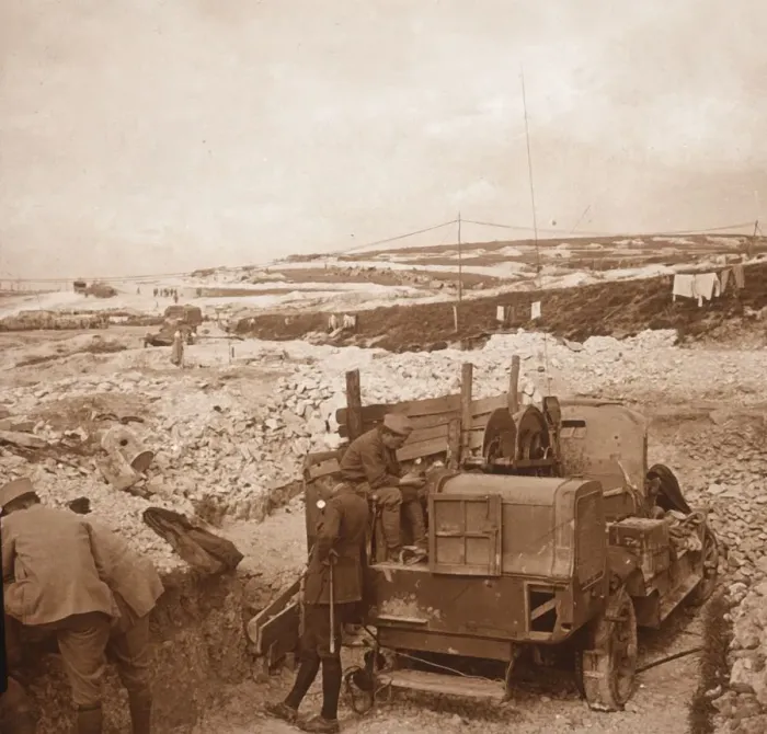 Framed Print : Winch for barrage balloon, Genicourt, northern France, c1914-c1918 Framed Print : Winch for barrage balloon, Genicourt, northern France, c1914-c1918