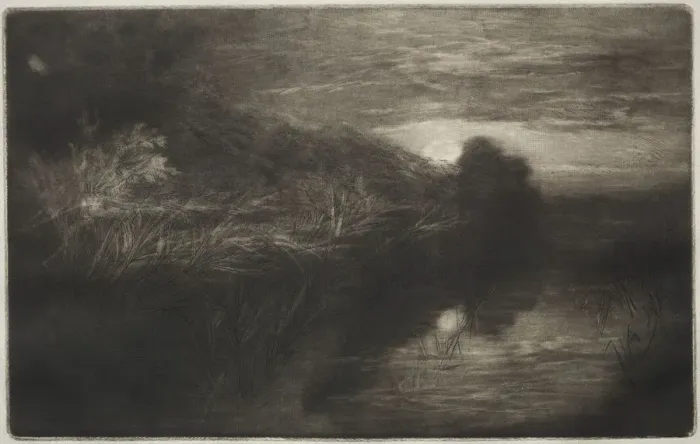 Framed Print : Winchelsea Canal, 1877. Creator: Francis Seymour Haden (British, 1818-1910) Framed Print : Winchelsea Canal, 1877. Creator: Francis Seymour Haden (British, 1818-1910)
