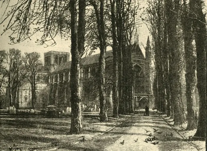Framed Print : Winchester Cathedral, from the North-West, 1898. Creator: Unknown Framed Print : Winchester Cathedral, from the North-West, 1898. Creator: Unknown