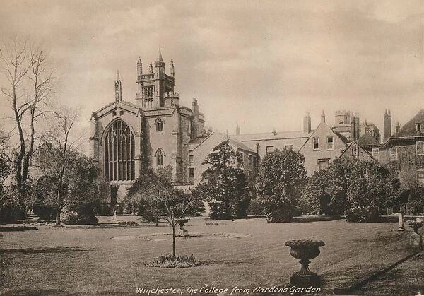 Winchester College from the Wardens Garden, Hampshire, early 20th century(?)