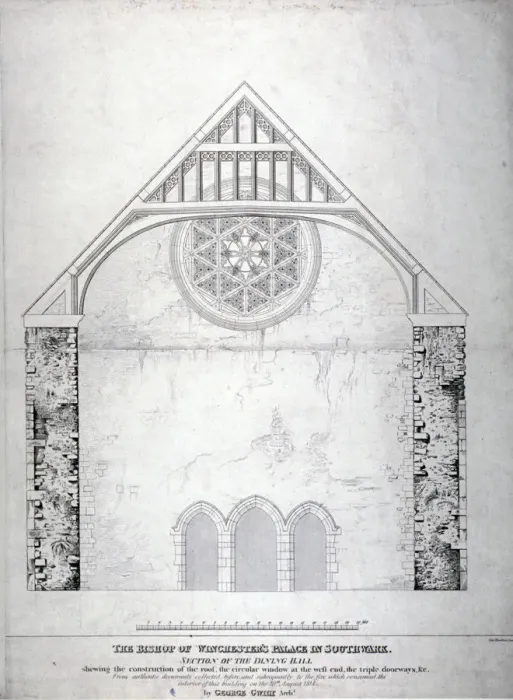 Framed Print : Winchester Palace, Southwark, London, c1814. Artist: George Hawkins Framed Print : Winchester Palace, Southwark, London, c1814. Artist: George Hawkins