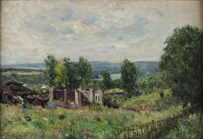 Framed Print : Wind and sun, 1880. Creator: Sisley, Alfred (1839-1899) Framed Print : Wind and sun, 1880. Creator: Sisley, Alfred (1839-1899)