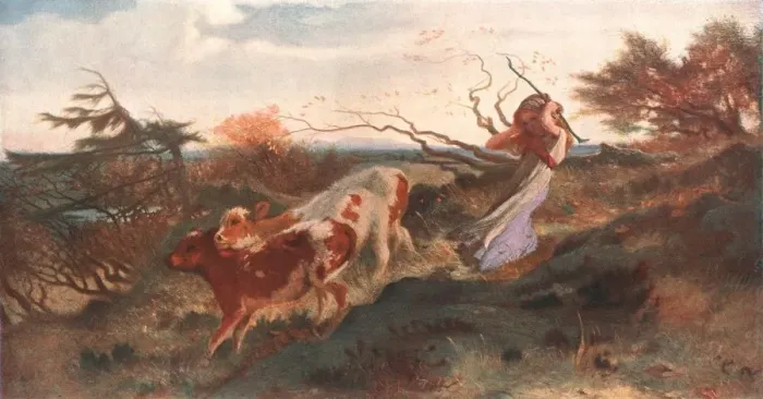 Framed Print : Wind on the Wold, 1863, (c1902). Creator: Unknown Framed Print : Wind on the Wold, 1863, (c1902). Creator: Unknown