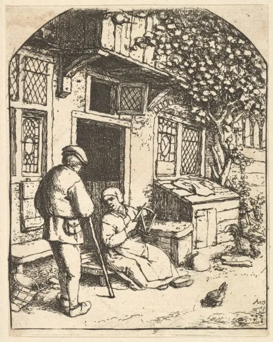 Framed Print : The Winder, 1610-85. Creator: Adriaen van Ostade Framed Print : The Winder, 1610-85. Creator: Adriaen van Ostade