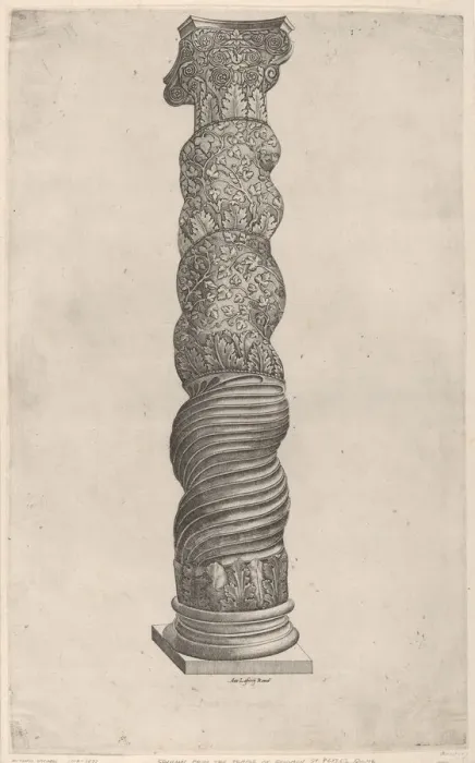 Framed Print : Winding Column from Saint Peter s, Rome. Creator: Unknown Framed Print : Winding Column from Saint Peter s, Rome. Creator: Unknown