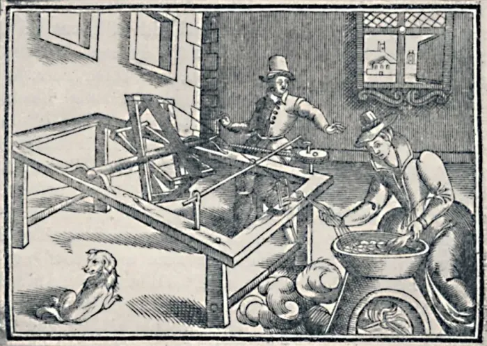 Framed Print : Winding Off Silk, c1600, (1903) Framed Print : Winding Off Silk, c1600, (1903)