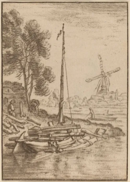 Framed Print : Winding River, 1761, published 1765. Creator: Cornelis Ploos van Amstel Framed Print : Winding River, 1761, published 1765. Creator: Cornelis Ploos van Amstel