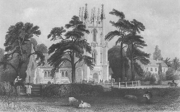 Windlesham Church, mid 19th century. Creator: E Radclyffe