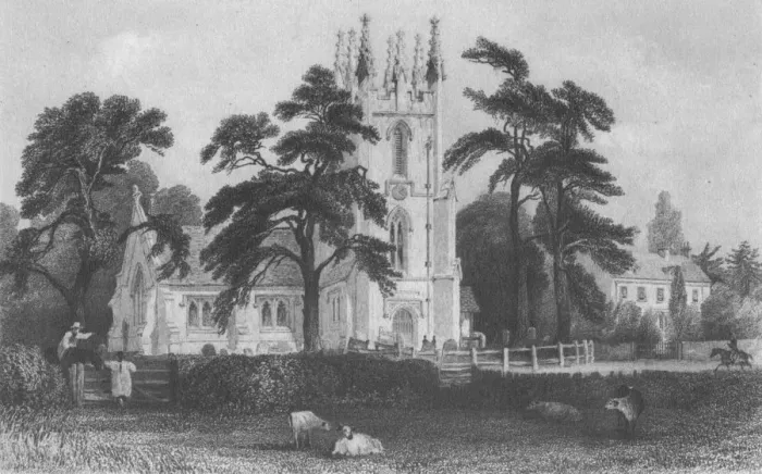 Framed Print : Windlesham Church, mid 19th century. Creator: E Radclyffe Framed Print : Windlesham Church, mid 19th century. Creator: E Radclyffe