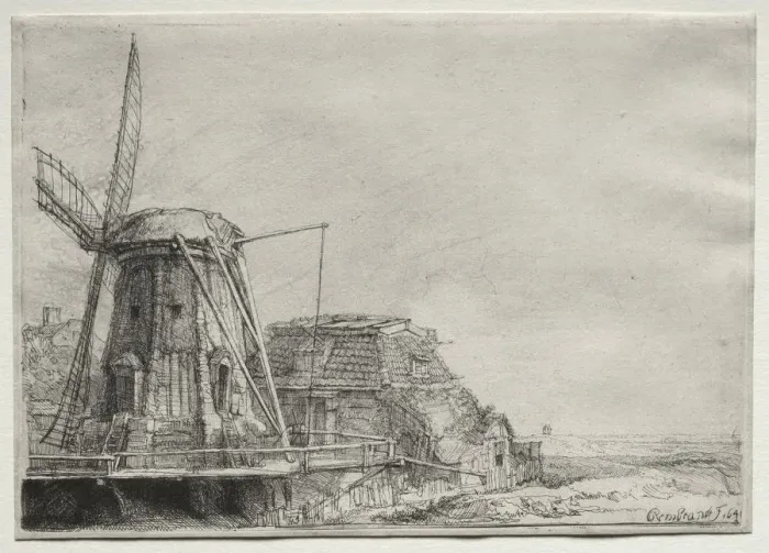 Framed Print : The Windmill, 1641. Creator: Rembrandt van Rijn (Dutch, 1606-1669) Framed Print : The Windmill, 1641. Creator: Rembrandt van Rijn (Dutch, 1606-1669)