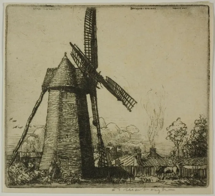 Framed Print : The Windmill, 1902. Creator: Donald Shaw MacLaughlan Framed Print : The Windmill, 1902. Creator: Donald Shaw MacLaughlan