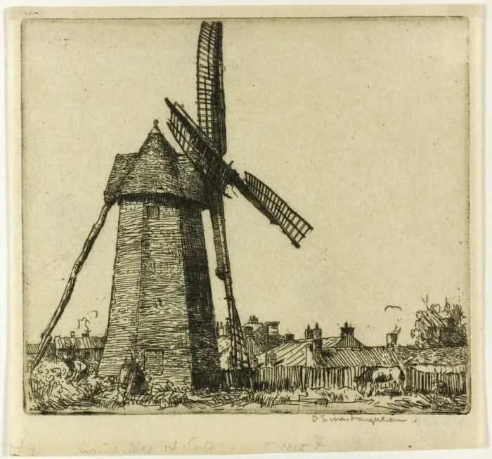 Framed Print : The Windmill, 1902. Creator: Donald Shaw MacLaughlan Framed Print : The Windmill, 1902. Creator: Donald Shaw MacLaughlan