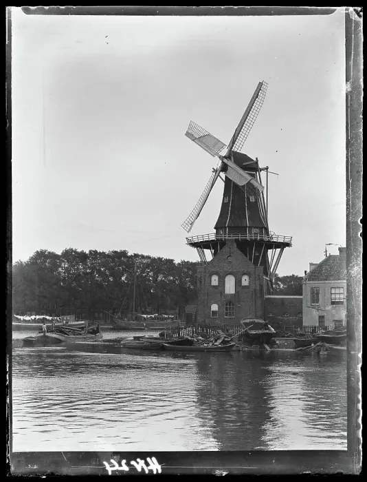 Framed Print : Windmill De Adriaan, Haarlem, the Netherlands, 1906-1917. Creator: George Crombie Framed Print : Windmill De Adriaan, Haarlem, the Netherlands, 1906-1917. Creator: George Crombie