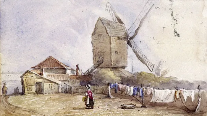 Framed Print : A windmill on Blackheath, Greenwich, London, 1833. Artist: George Shepheard Framed Print : A windmill on Blackheath, Greenwich, London, 1833. Artist: George Shepheard