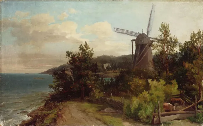 Framed Print : Windmill, c1860-1890. Creator: Victoria Aberg Framed Print : Windmill, c1860-1890. Creator: Victoria Aberg