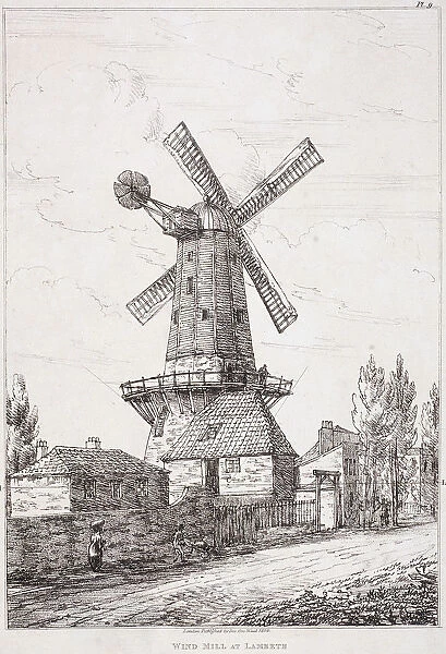 Windmill, Lambeth, London, 1814