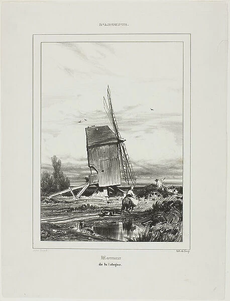 Windmill of Sologne, 1835. Creator: Jules Dupré