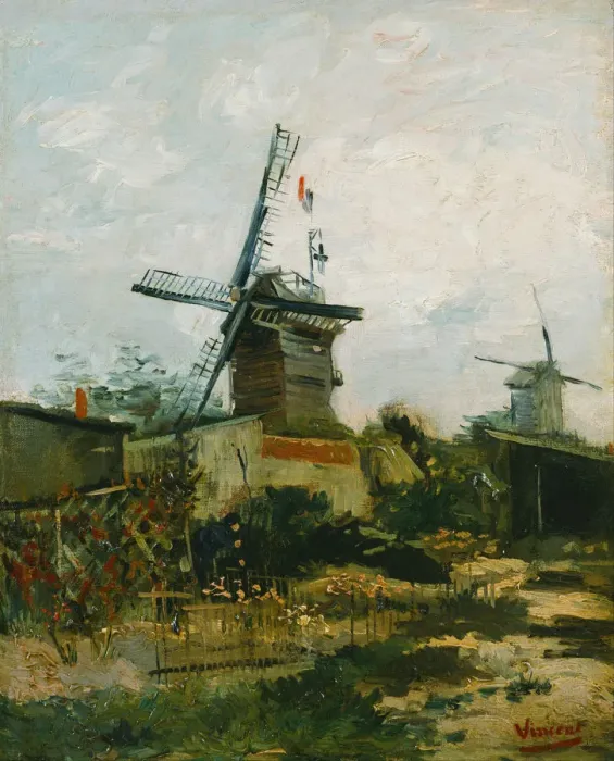 Framed Print : Windmills on Montmartre. Artist: Gogh, Vincent, van (1853-1890) Framed Print : Windmills on Montmartre. Artist: Gogh, Vincent, van (1853-1890)