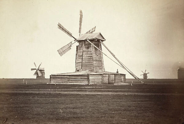 Windmills near Omsk, 1885. Creator: Unknown