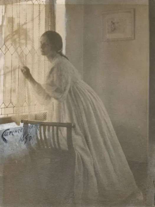 Framed Print : At the Window, 1896. Creator: Clarence H. White (American, 1871-1925) Framed Print : At the Window, 1896. Creator: Clarence H. White (American, 1871-1925)
