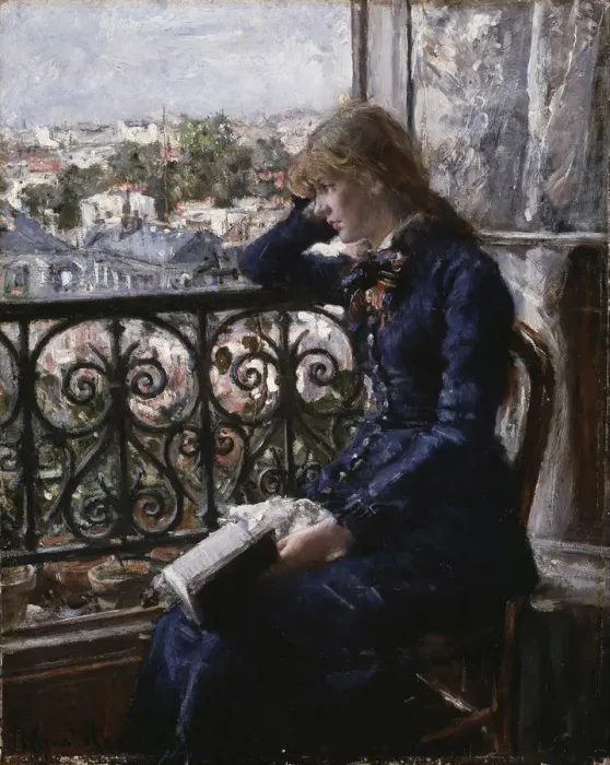 Framed Print : At the Window. Artist: Heyerdahl, Hans (1857-1913) Framed Print : At the Window. Artist: Heyerdahl, Hans (1857-1913)
