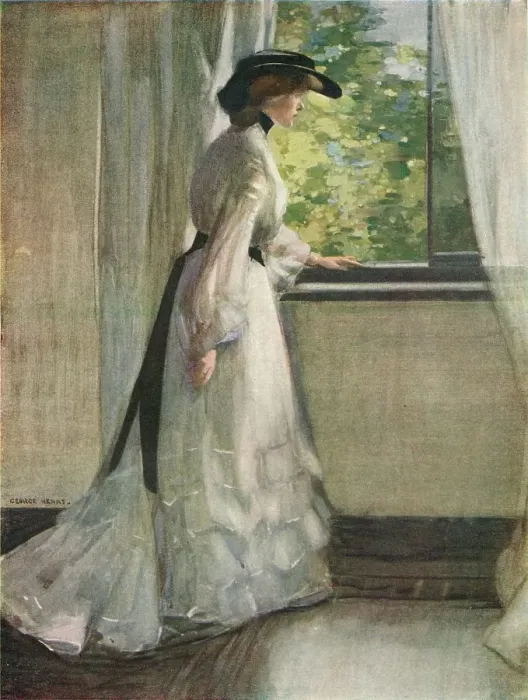 Framed Print : At The Window, c1916. Artist: George Henry Framed Print : At The Window, c1916. Artist: George Henry
