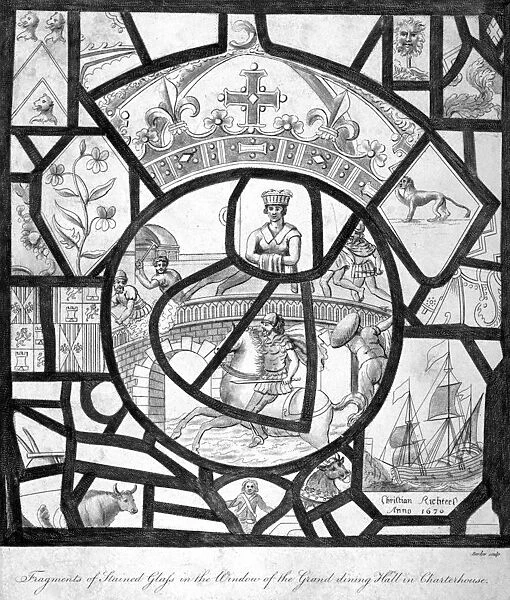 Window at Charterhouse, Finsbury, London, c1800. Artist: John Barlow