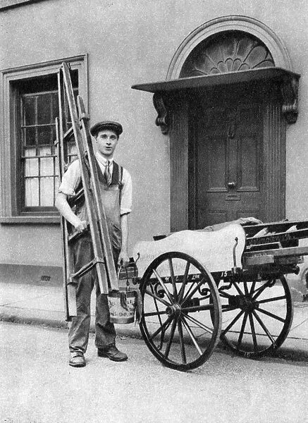 Window cleaner in Islington, London, 1926-1927. Artist: McLeish