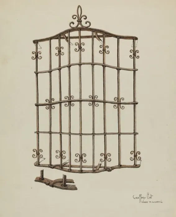 Framed Print : Window Grille, 1935 / 1942. Creator: Geoffrey Holt Framed Print : Window Grille, 1935 / 1942. Creator: Geoffrey Holt