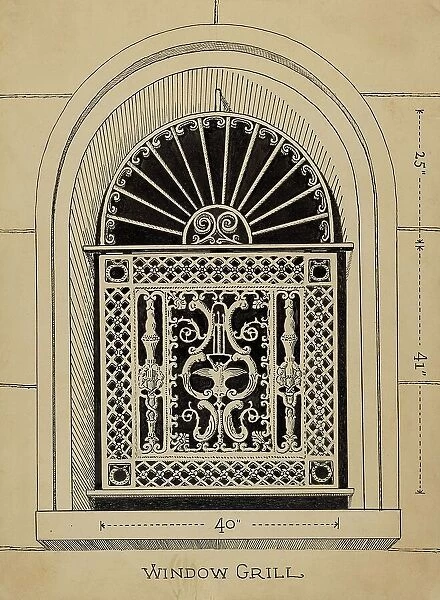 Window Grille, 1935 / 1942. Creator: Lucien Verbeke